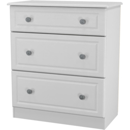 Crowndale Pembroke 3 Drawer Grey Ash Deep Chest of Drawers Ready Assembled - Wilko - thumbnail 4