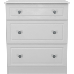 Crowndale Pembroke 3 Drawer Grey Ash Deep Chest of Drawers Ready Assembled - Wilko - thumbnail 3