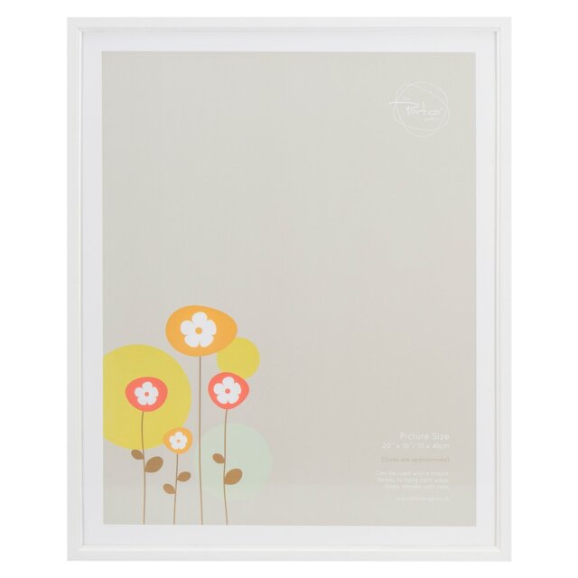 The Port. Co Gallery White Ridged Photo Frame 20 x 16 inch - Wilko - image 1