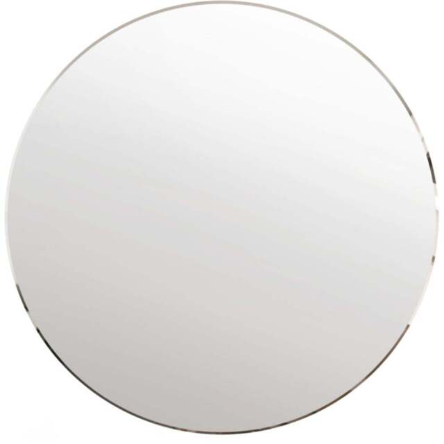Classic Bevelled All Glass Mirror 100 x 100cm - Black - MirrorOutlet - Wilko - image 1
