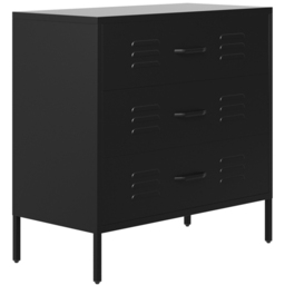 LPD Home Caleb 3 Drawer Black Chest of Drawers - Wilko - thumbnail 4