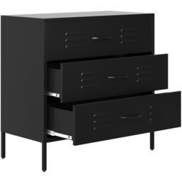 LPD Home Caleb 3 Drawer Black Chest of Drawers - Wilko - thumbnail 5