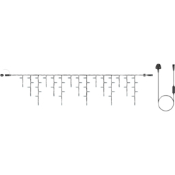 Eagle Connect Cool White LED Black Icicle Light 6m - Size: 34 x 20 x 9cm - Wilko - thumbnail 3