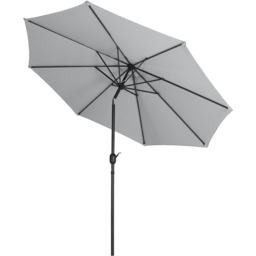 Living and Home Light Grey Crank and Tilt Parasol with Foldable Base 3m - Wilko - thumbnail 1