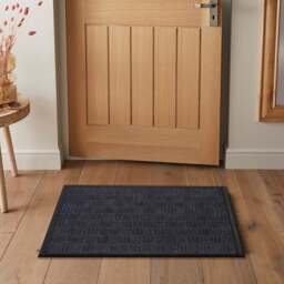 Millbrook Grey Embossed Crossed Doormat 45 x 75cm - Wilko - thumbnail 4