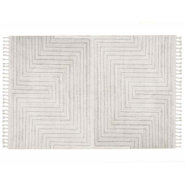 Esselle Home Arctic Maze Natural and Grey Rug 200 x 290cm - Cream - Wilko - image 1