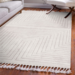 Esselle Home Arctic Maze Natural and Grey Rug 200 x 290cm - Cream - Wilko - thumbnail 3