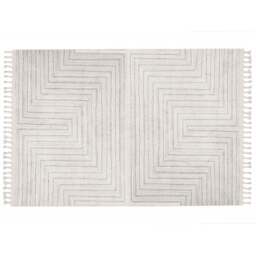 Esselle Home Arctic Maze Natural and Grey Rug 200 x 290cm - Cream - Wilko