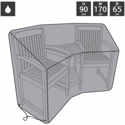 Charles Bentley Black Companion Seat Cover - Size: H90 x W150-170 x D65cm - Wilko - thumbnail 3