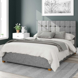 Aspire Sinatra Double Grey Saxon Twill Ottoman Bed - Aspire Beds - Wilko - thumbnail 1