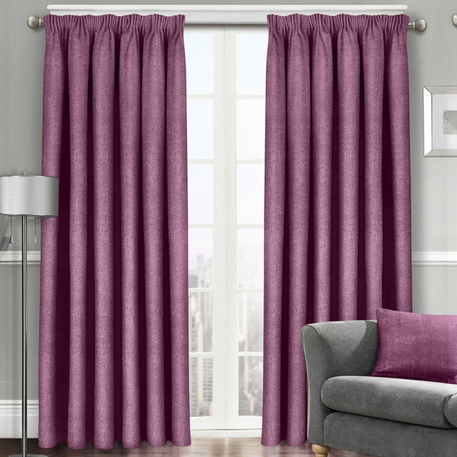 Velosso Westwood Mauve Curtains 168 x 229cm - Size: W 168 x D 229cm - Purple - Wilko - image 1