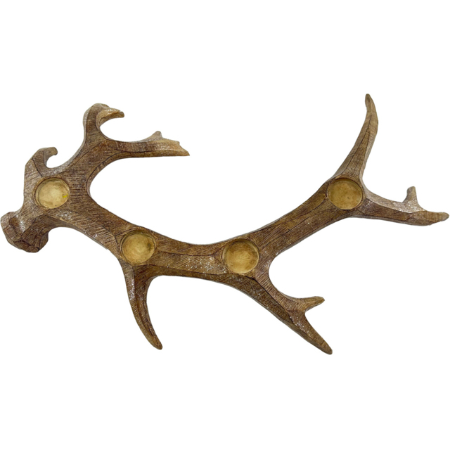 Decorative Antler Tea Light HolderBrown - Amber Charm - Wilko - image 1