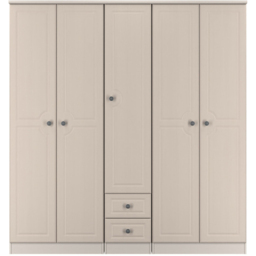 Crowndale Pembroke 5 Door 2 Drawer Kashmir Ash Wardrobe Ready Assembled - Wilko - thumbnail 3