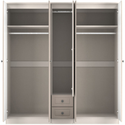 Crowndale Pembroke 5 Door 2 Drawer Kashmir Ash Wardrobe Ready Assembled - Wilko - thumbnail 7