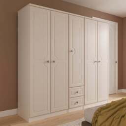 Crowndale Pembroke 5 Door 2 Drawer Kashmir Ash Wardrobe Ready Assembled - Wilko - thumbnail 1