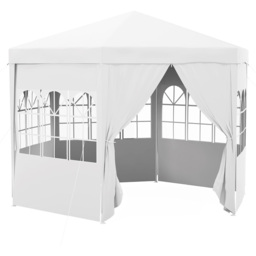 Outsunny 4m White Gazebo Party Tent with 6 Removable Side Walls - Size: 4 x 4m - Wilko - thumbnail 3