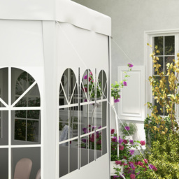 Outsunny 4m White Gazebo Party Tent with 6 Removable Side Walls - Size: 4 x 4m - Wilko - thumbnail 4