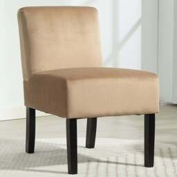 Artemis Home Valina Velvet Fabric Brown Accent Chair - Size: Single - Wilko
