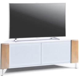 MDA Designs Corvus 2 Door White and Oak TV Cabinet - Size: 45 x 120 x 47cm - Multi - Wilko - thumbnail 5