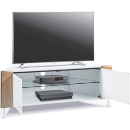 MDA Designs Corvus 2 Door White and Oak TV Cabinet - Size: 45 x 120 x 47cm - Multi - Wilko - thumbnail 7