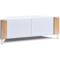 MDA Designs Corvus 2 Door White and Oak TV Cabinet - Size: 45 x 120 x 47cm - Multi - Wilko - thumbnail 3