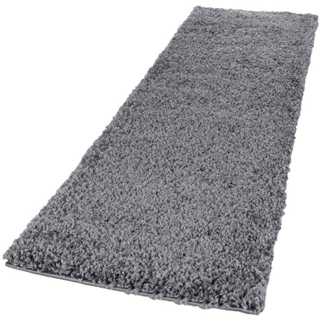 Desire Rugs Oxford Dark Grey Plain Shaggy Runner Rug 60 x 220cm - Wilko - image 1