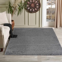 Desire Rugs Oxford Dark Grey Plain Shaggy Runner Rug 60 x 220cm - Wilko - thumbnail 3