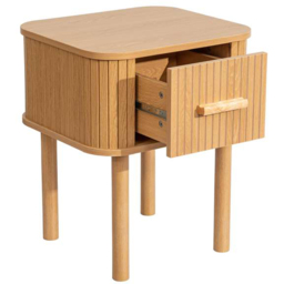 Birlea Axel Single Drawer Fluted Bedside Table - Brown - Wilko - thumbnail 6