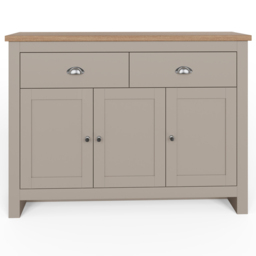 GFW Lancaster 3 Door 2 Drawer Grey Large Sideboard - Size: 35 x 111 x 82cm - Wilko - thumbnail 5