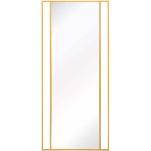 The Fenestra Gold Metal Leaner Wall Mirror 200 x 90cm - Size: 200 x 80cm - MirrorOutlet - Wilko - image 1