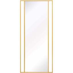 The Fenestra Gold Metal Leaner Wall Mirror 200 x 90cm - Size: 200 x 80cm - MirrorOutlet - Wilko