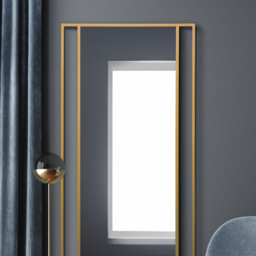 The Fenestra Gold Metal Leaner Wall Mirror 200 x 90cm - Size: 200 x 80cm - MirrorOutlet - Wilko - thumbnail 4