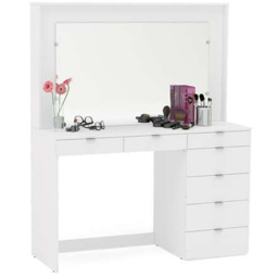 Chloe 7 Drawer White Dressing Table with Mirror - Size: 46 x 120 x 147cm - Birlea - Wilko - thumbnail 6