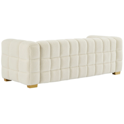 Furniture One 3 Seater White Teddy Fleece Sofa with 2 Pillows - Wilko - thumbnail 6