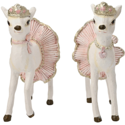 The Seasonal Gift Co. Pink Ballerina Tutu Reindeer Christmas Decoration 2 Pack - Size: 12 x 9 x 5.5cm - White - Wilko - thumbnail 5
