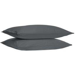 My Home Charcoal Polycotton Pillowcase 2 Pack - Wilko - thumbnail 1