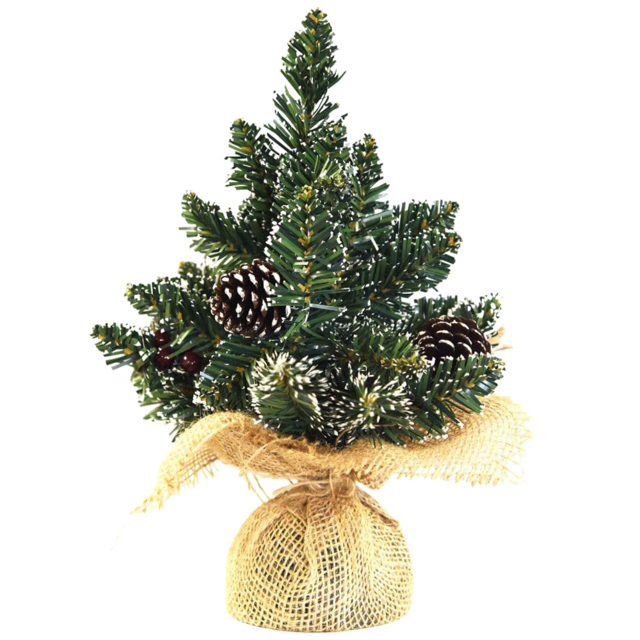 Thompson and Morgan Gift Derby Table Top Xmas Tree 30cm 2 Pack - Size: 1ft - Green - Thompson & Morgan - Wilko - image 1