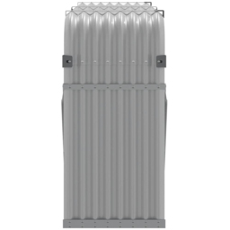 vidaXL Grey Galvanised Steel Firewood Log Holder 100 x 180 x 45cm - Wilko - thumbnail 5