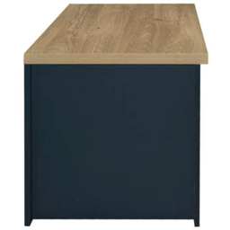 Highgate 2 Drawer Navy and Oak Coffee Table - Size: 53 x 99 x 50cm - Blue - Birlea - Wilko - thumbnail 4