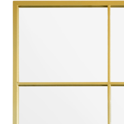 MirrorOutlet The Genestra Gold Modern Window Garden Wall Mirror 200 x 120cm - Size: 200 x 120 x 3cm - Wilko - thumbnail 6