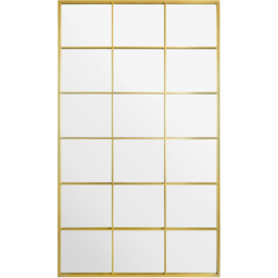 MirrorOutlet The Genestra Gold Modern Window Garden Wall Mirror 200 x 120cm - Size: 200 x 120 x 3cm - Wilko