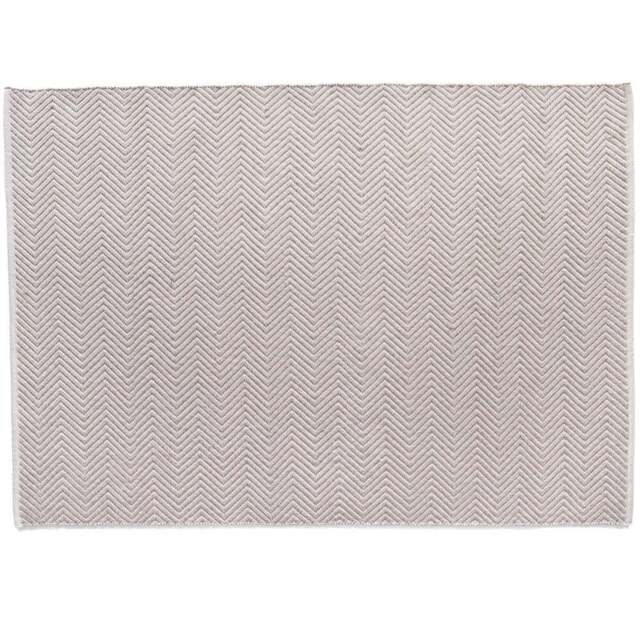 Hug Rug Natural Woven Herringbone Rug 80 x 150cm - Cream - Wilko - image 1