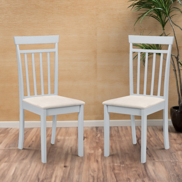 Julian Bowen Coast Set of 2 Grey Dining Chair - Wilko - image 1