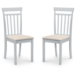 Julian Bowen Coast Set of 2 Grey Dining Chair - Wilko - thumbnail 3
