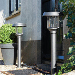 Luxform Pollux LED Intelligent Solar Post Light - Size: 24 x 24 x 85cm - Silver - Wilko - thumbnail 3