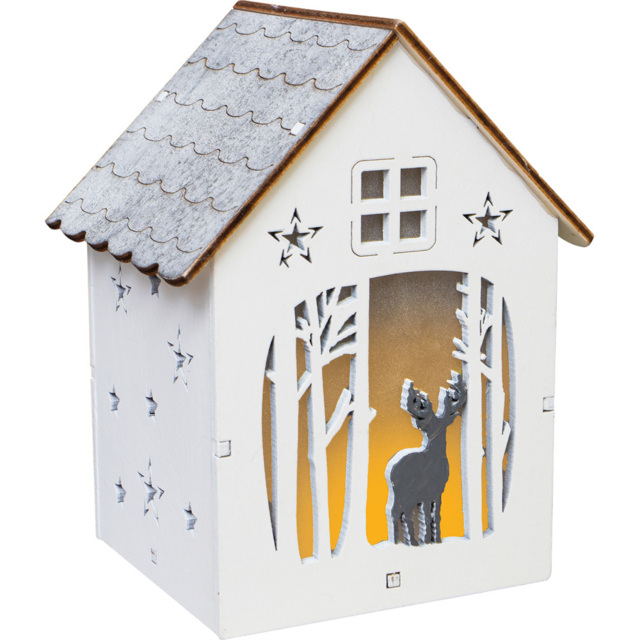 St Helens White Wooden Ornamental House - Size: 130 x 100 x 85cm - Wilko - image 1