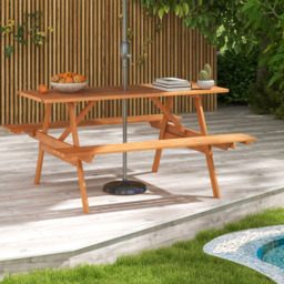 Costway 6 Seater Built In Bench and Picnic Table - Cream - Wilko - thumbnail 5