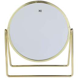 Luxe Cosmetic Mirror - Gold - Wilko - thumbnail 1