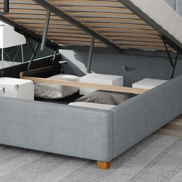 Aspire Hepburn Super King Sky Malham Weave Ottoman Bed - Blue - Aspire Beds - Wilko - thumbnail 4