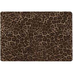 Benjamin Tate Design Faux Wool Large Leopard Print Rug 200 x 140cm - Size: 200 x 140 x 1cm - Brown - Wilko